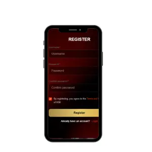 Y555 Game Download home screen page in a mobile frame for the users to inform that he login procedures